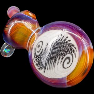 Shop Black and White Reversal Disc Sherlock Pipe by Chris Lezak in australian