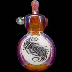 Shop Black and White Reversal Disc Sherlock Pipe by Chris Lezak in australian