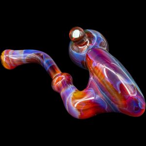 Shop Wig Wag Blue Wave Reversal Sherlock Glass Pipe by Chris Lezak in australian