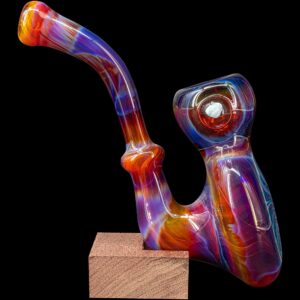 Shop Wig Wag Blue Wave Reversal Sherlock Glass Pipe by Chris Lezak in australian