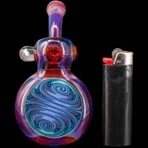 Shop Wig Wag Blue Wave Reversal Sherlock Glass Pipe by Chris Lezak in australian