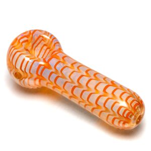 Shop Daniels Glass Art - Fume & Rake Spoon Pipe - Orange in australian