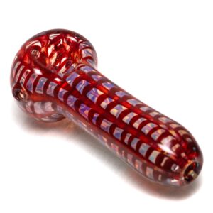 Shop Daniels Glass Art - Fume & Rake Spoon Pipe - Red in australian