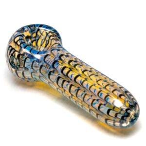 Shop Daniels Glass Art - Fume & Rake Spoon Pipe - Black in australian