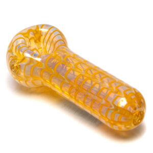 Shop Daniels Glass Art - Fume & Rake Spoon Pipe - Yellow in australian