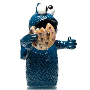 Shop Daniels Glass Art - Sculpted Jammer - Cookie Monster in australian