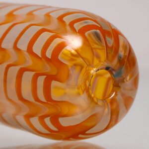 Shop Daniels Glass Art - Fume & Rake Spoon Pipe - Orange in australian