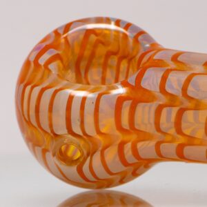 Shop Daniels Glass Art - Fume & Rake Spoon Pipe - Orange in australian