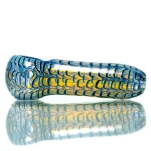 Shop Daniels Glass Art - Fume & Rake Spoon Pipe - Light Blue in australian