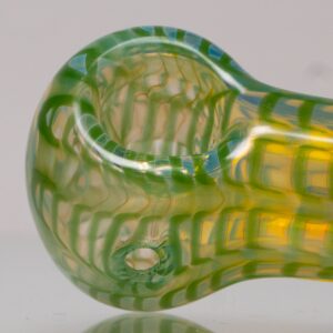 Shop Daniels Glass Art - Fume & Rake Spoon Pipe - Green in australian