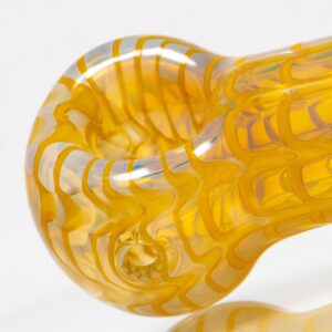 Shop Daniels Glass Art - Fume & Rake Spoon Pipe - Yellow in australian