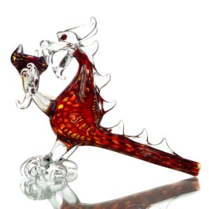Shop Daniels Glass Art - Standing Dragon Dry Pipe - Red w/ Fume in australian
