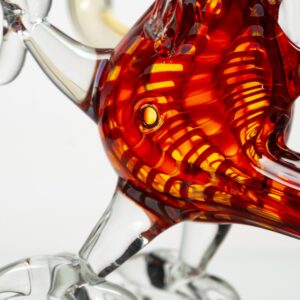 Shop Daniels Glass Art - Standing Dragon Dry Pipe - Red w/ Fume in australian