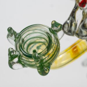 Shop Daniels Glass Art - Standing Dragon Dry Pipe - Green w/ Fume in australian