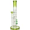 Shop Davin Titland - Mini Straight Tube - 3 Seal w/ Dimples - Trans. Green & Titan Accents in australian