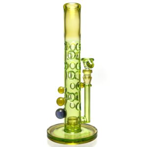 Shop Davin Titland - Mini Straight Tube - 3 Seal Network w/ Dimples - Trans. Green & UV Citrine in australian