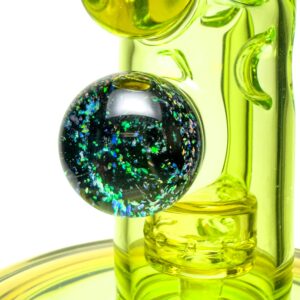 Shop Davin Titland - Mini Straight Tube - 3 Seal Network w/ Dimples - Trans. Green & UV Citrine in australian