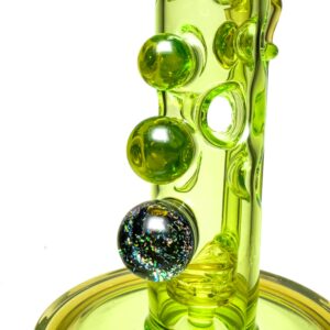 Shop Davin Titland - Mini Straight Tube - 3 Seal Network w/ Dimples - Trans. Green & UV Citrine in australian