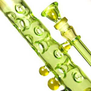 Shop Davin Titland - Mini Straight Tube - 3 Seal Network w/ Dimples - Trans. Green & UV Citrine in australian