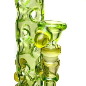 Shop Davin Titland - Mini Straight Tube - 3 Seal Network w/ Dimples - Trans. Green & UV Citrine in australian