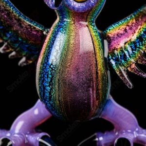 Shop Dichro EDM Owl by Four Winds Flameworks & Turtle Time Glass in australian