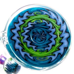 Shop Erik Anders - Recycler - 14mm - Purple, Green & Blue Linework in australian