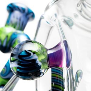 Shop Erik Anders - Recycler - 14mm - Purple, Green & Blue Linework in australian