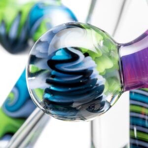 Shop Erik Anders - Recycler - 14mm - Purple, Green & Blue Linework in australian