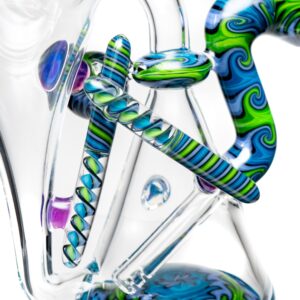 Shop Erik Anders - Recycler - 14mm - Purple, Green & Blue Linework in australian