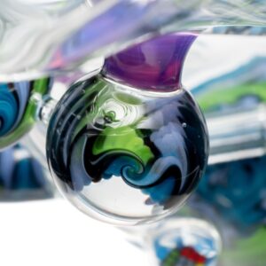 Shop Erik Anders - Recycler - 14mm - Purple, Green & Blue Linework in australian