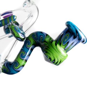 Shop Erik Anders - Recycler - 14mm - Purple, Green & Blue Linework in australian