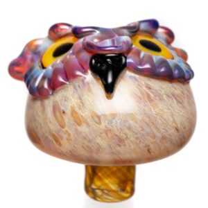 Shop Four Winds Flameworks - Owl Carb Cap - Amber Purple in australian