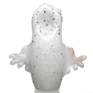 Shop Four Winds Flameworks - Hooter Hand Pipe - White & Black Frit #1 in australian