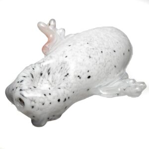 Shop Four Winds Flameworks - Hooter Hand Pipe - White & Black Frit #1 in australian