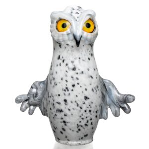 Shop Four Winds Flameworks - Hooter Hand Pipe - White & Black Frit #2 in australian