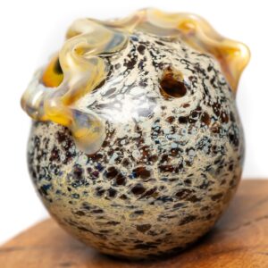 Shop Four Winds Flameworks - Owl Bubble Cap - Brown Frit in australian