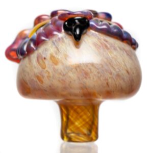 Shop Four Winds Flameworks - Owl Bubble Cap - Amber Purple in australian