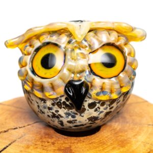 Shop Four Winds Flameworks - Owl Carb Cap - Brown Frit in australian