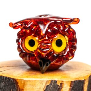 Shop Four Winds Flameworks - Owl Bubble Cap - Rust Frit in australian