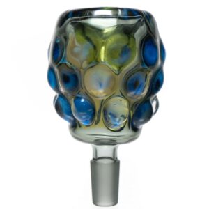 Shop Goo Roo Designs - 23" Hammer Bubbler - Blue Fume & Green w/ Smoke in australian