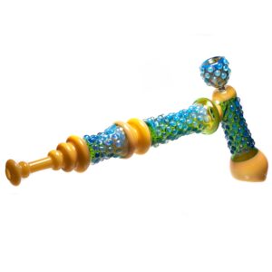 Shop Goo Roo Designs - 24" Hammer Bubbler - Green Blue & Milky Orange in australian