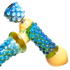 Shop Goo Roo Designs - 24" Hammer Bubbler - Green Blue & Milky Orange in australian