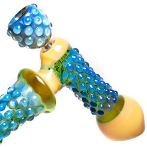 Shop Goo Roo Designs - 24" Hammer Bubbler - Green Blue & Milky Orange in australian