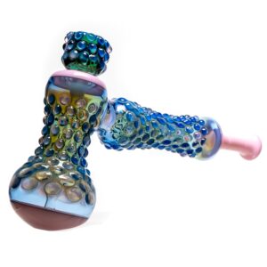 Shop Goo Roo Designs - 16" Hammer Bubbler - Milky Pink, Blue & Fume in australian