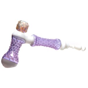 Shop Goo Roo Designs - 21" Hammer Bubbler - Purple & White in australian