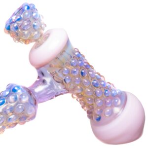 Shop Goo Roo Designs - 23" Hammer Bubbler - Purple Fume & Milky Pink in australian