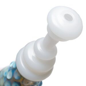 Shop Goo Roo Designs - 22" Hammer Bubbler - Green Blue & White w/ Smoke in australian