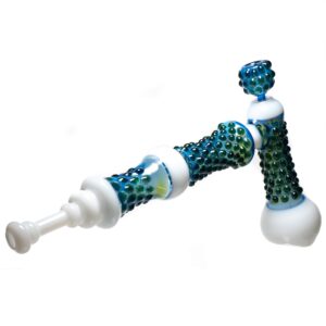 Shop Goo Roo Designs - 22" Hammer Bubbler - Green Blue & White w/ Teal in australian