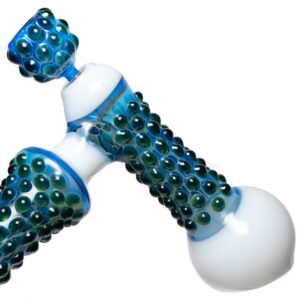 Shop Goo Roo Designs - 22" Hammer Bubbler - Green Blue & White w/ Teal in australian