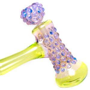 Shop Goo Roo Designs - 26" Hammer Bubbler - Purple Fume & Transparent Green in australian